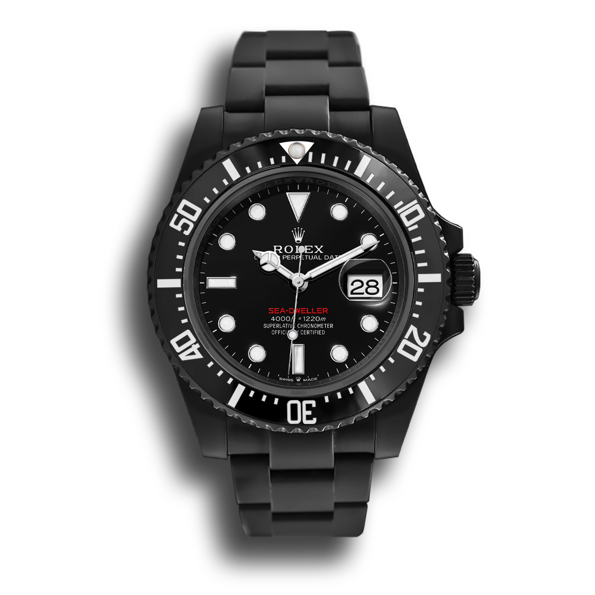 Rolex Sea-Dweller Ghiera Bianca — blackened