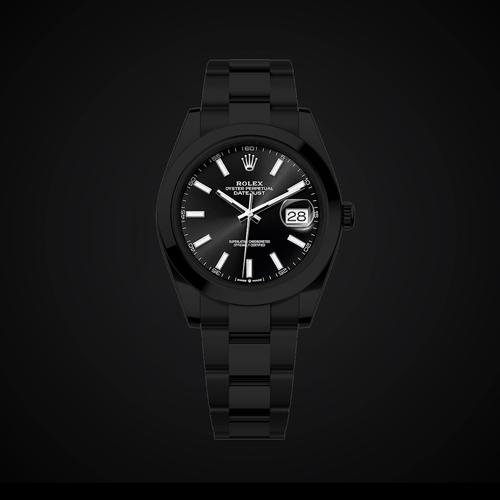 Rolex Datejust 41 Nero — blackened