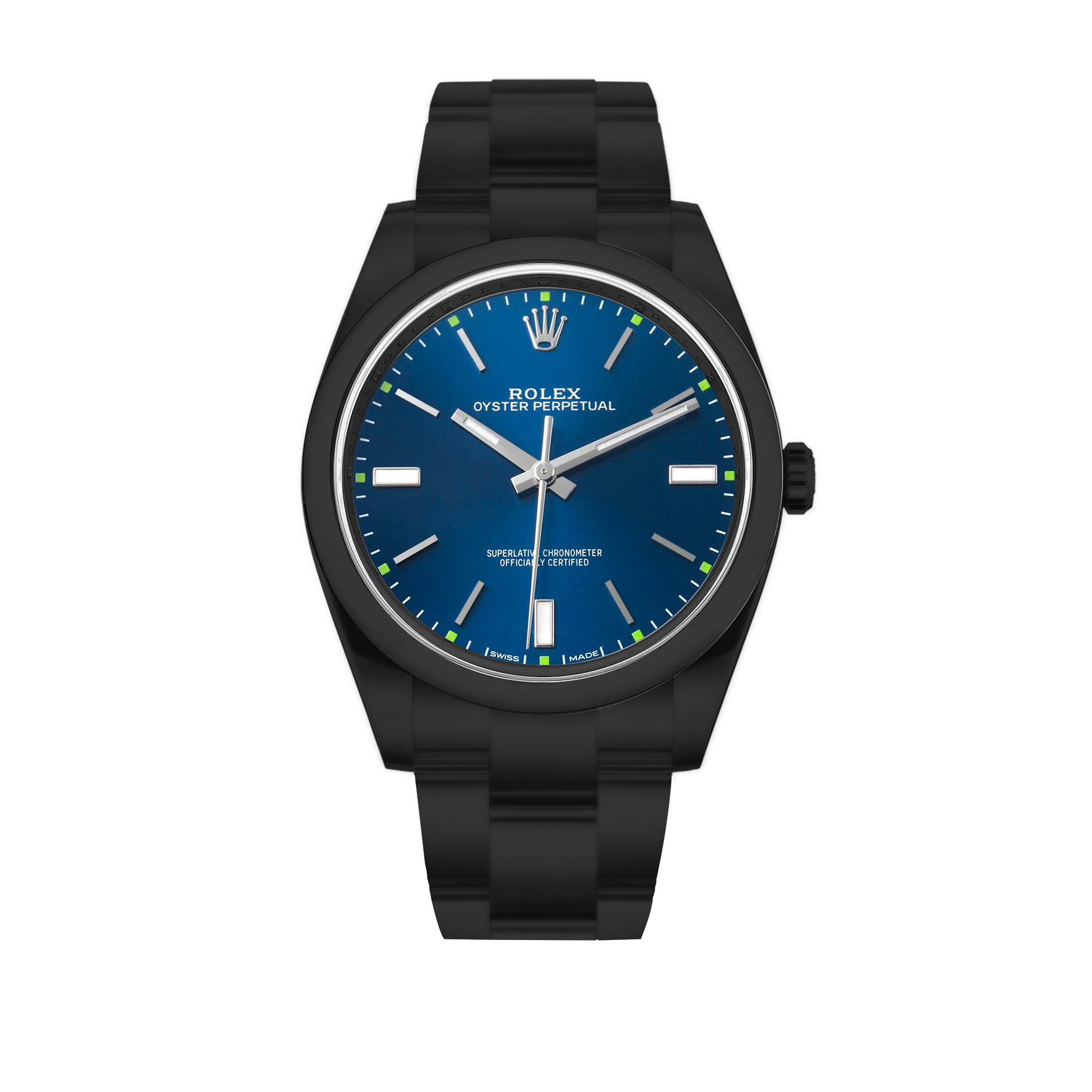 Rolex Oyster Perpetual 39 Blu — blackened
