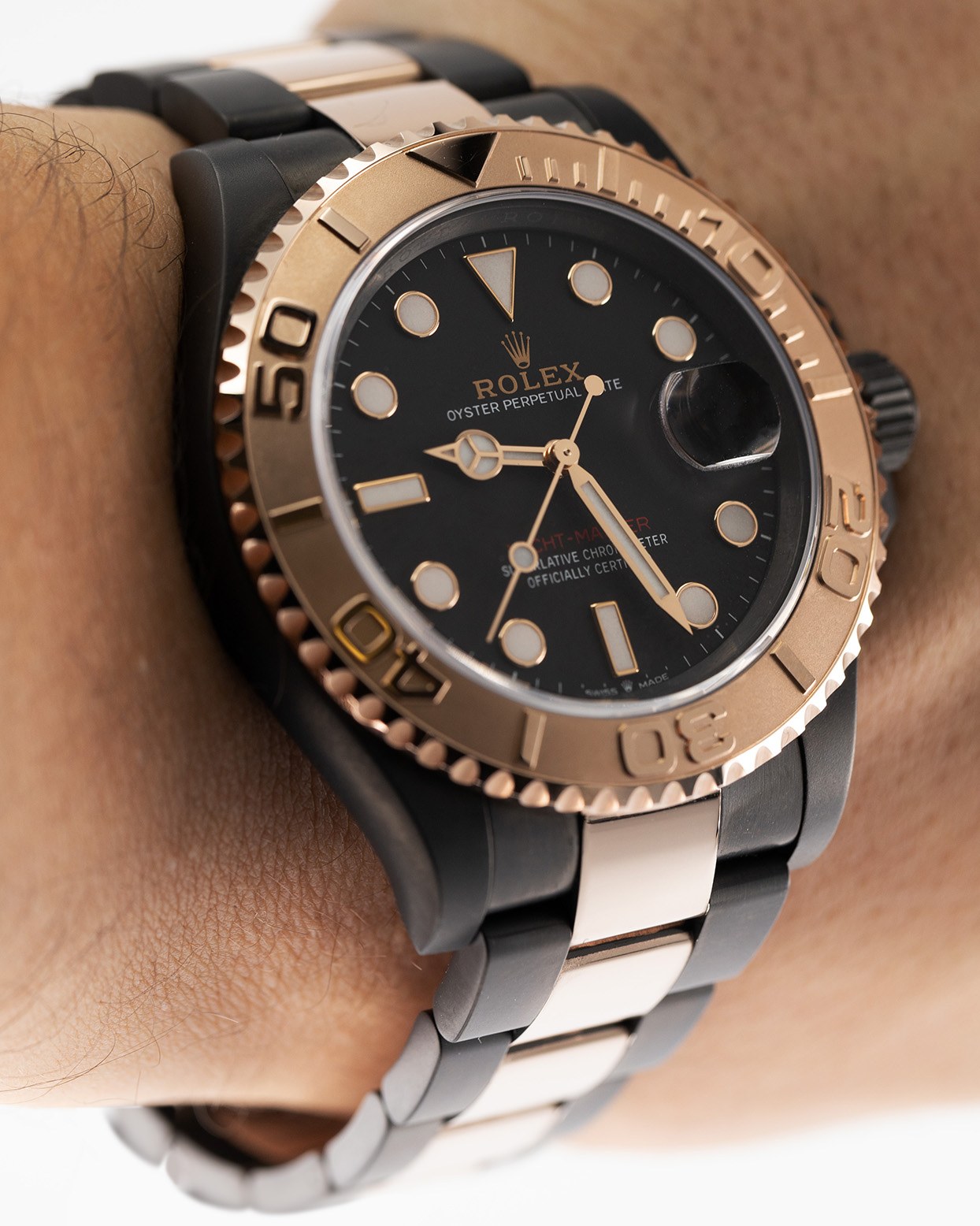 Rolex Yacht-Master 40 Everose — al polso