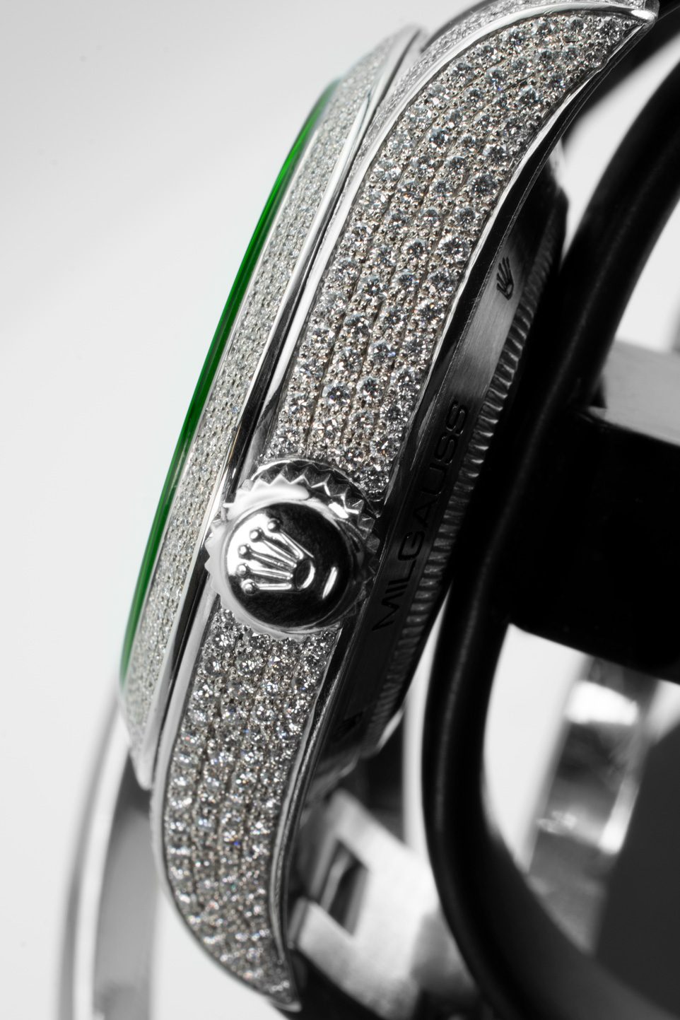 Rolex Milgauss Diamonds GV Nero — dettaglio