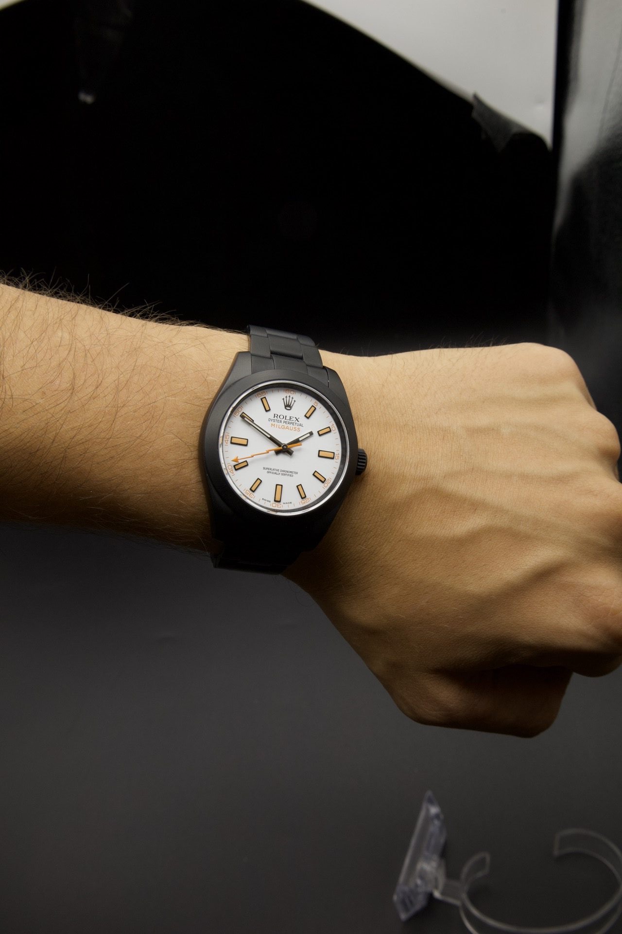 Rolex Milgauss Quadrante Bianco — al polso
