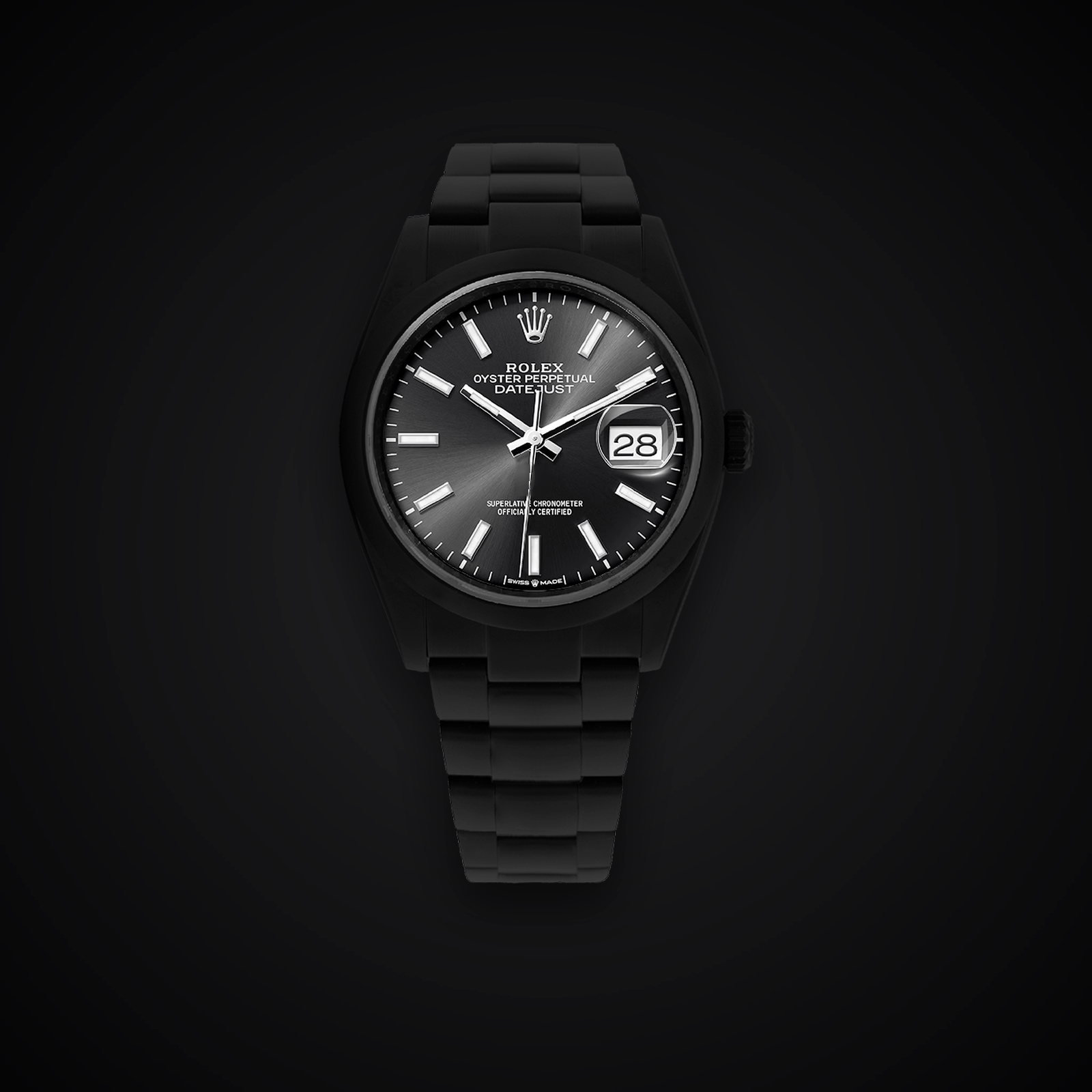 Rolex Datejust 36 Oyster — blackened