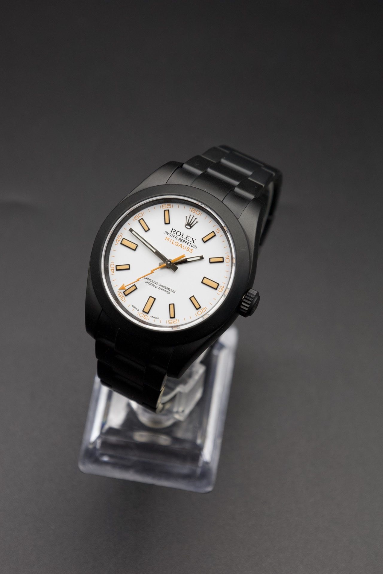 Rolex Milgauss Quadrante Bianco — dettaglio