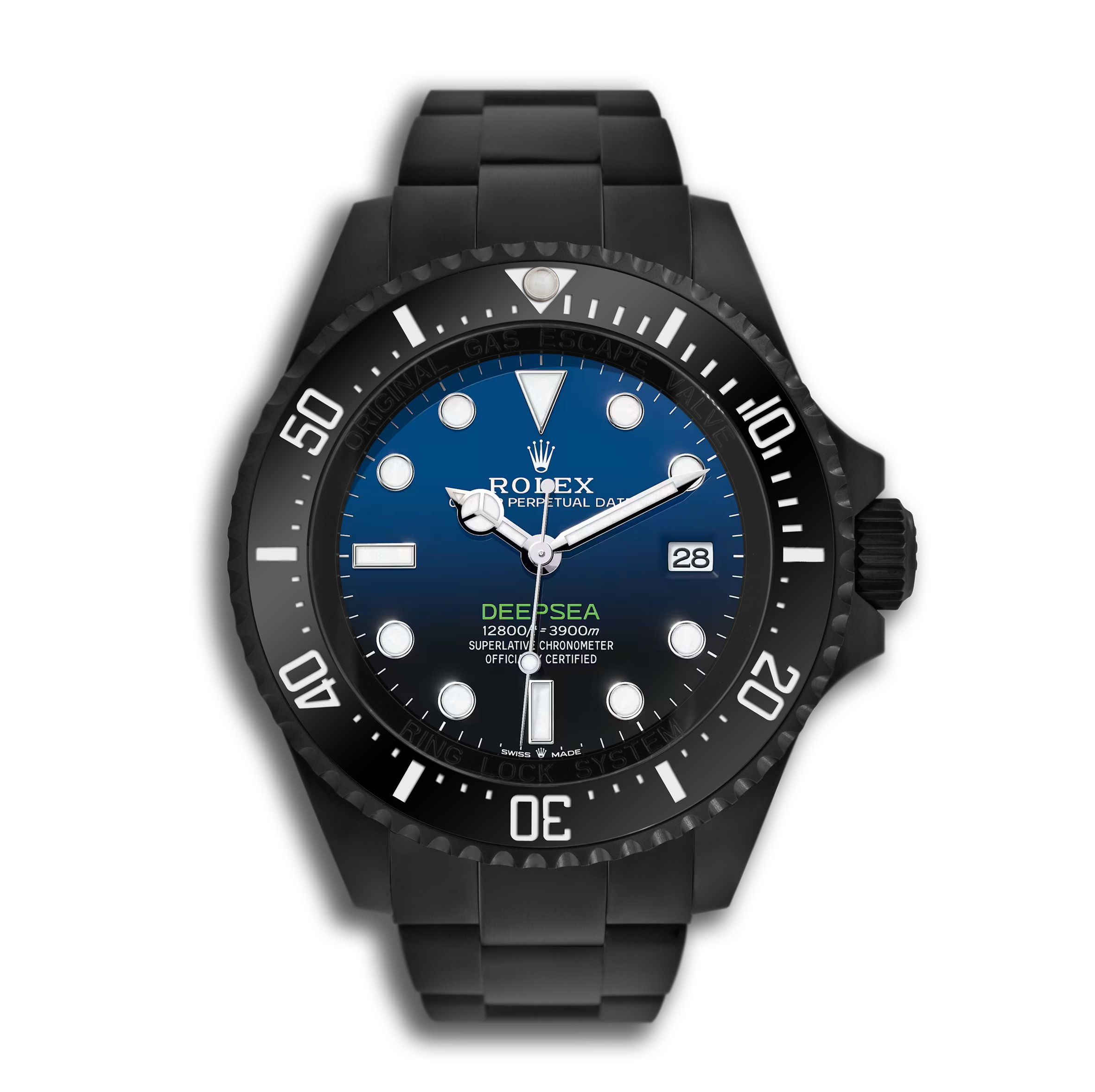 Rolex Deepsea D-Blue — blackened