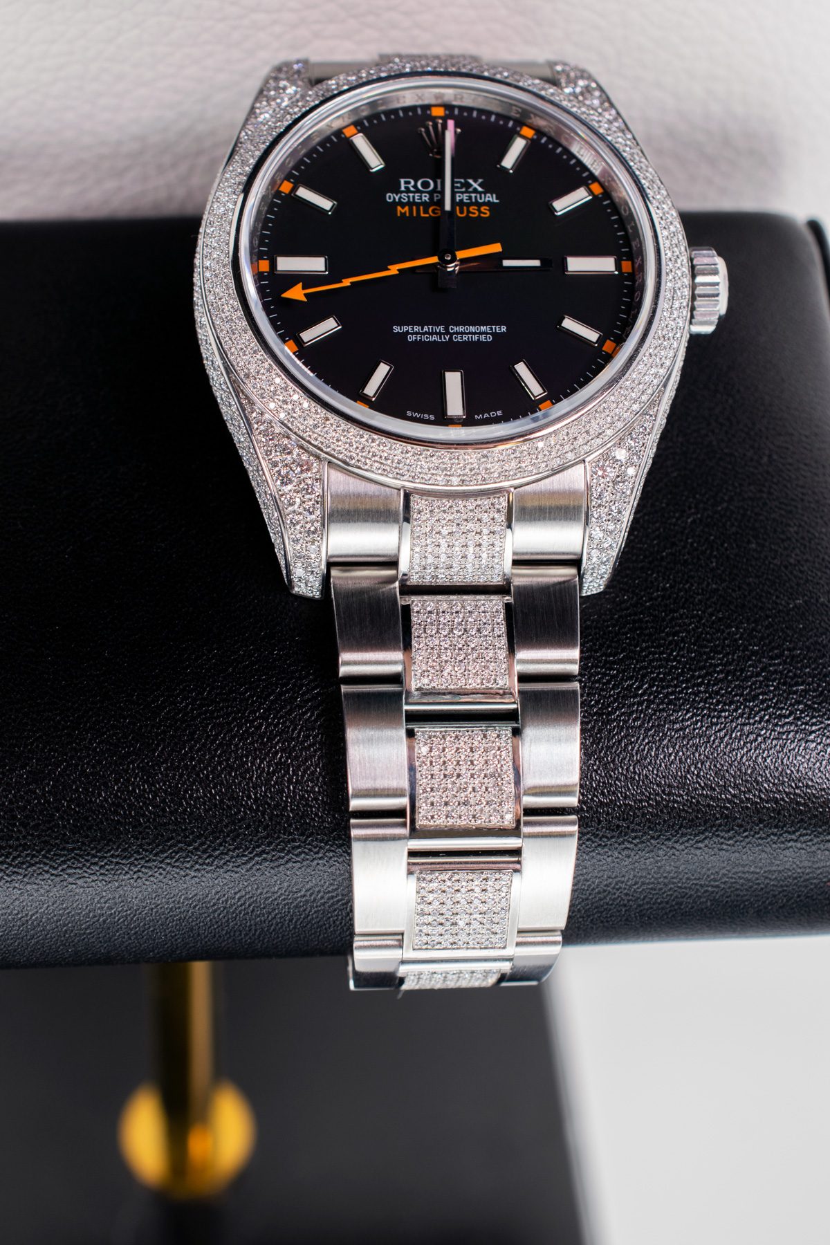 Rolex Milgauss Diamonds Nero — dettaglio