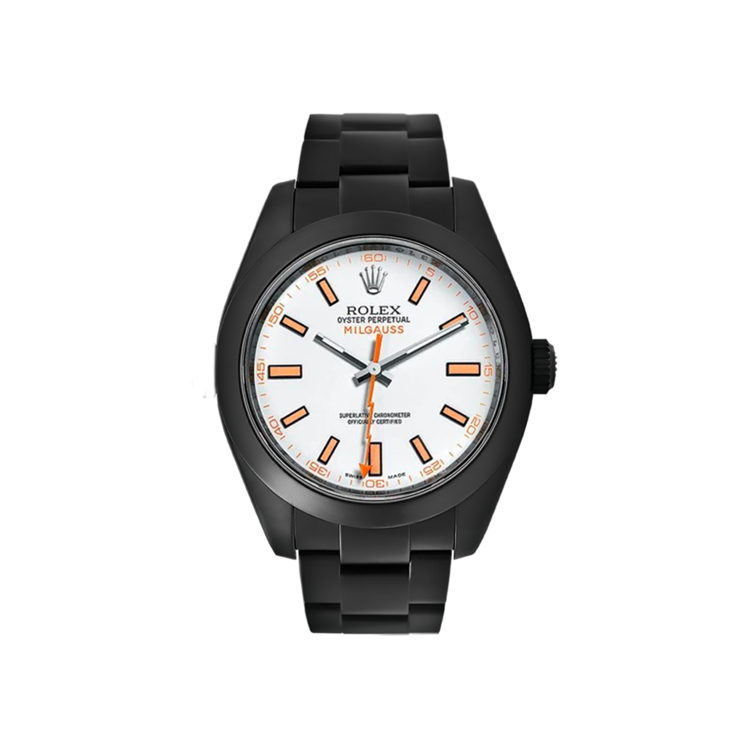 Rolex Milgauss Quadrante Bianco — blackened