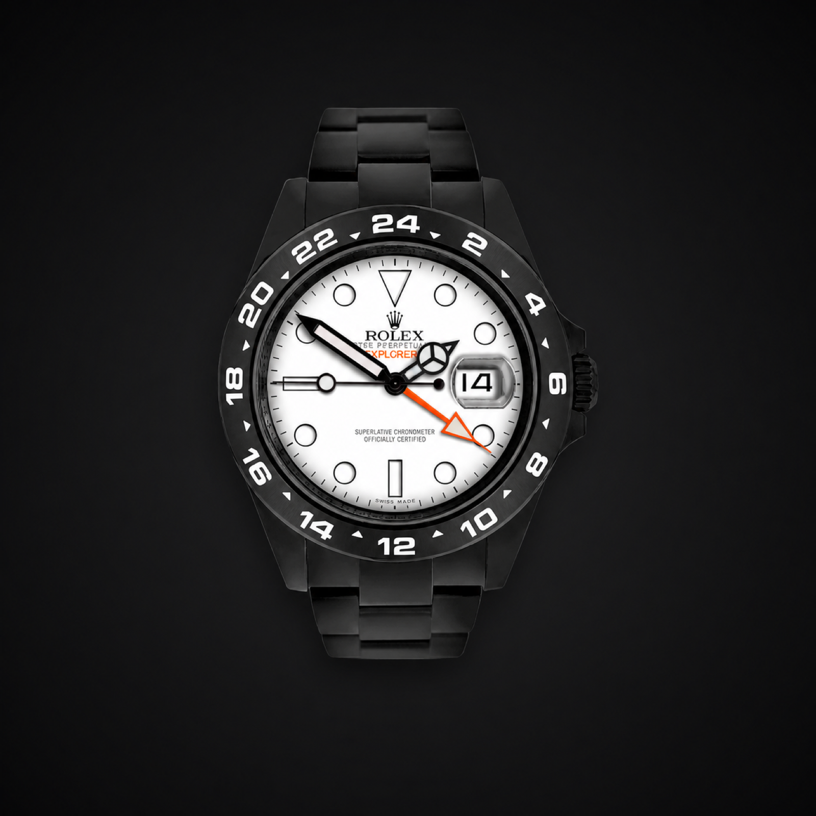 Rolex Explorer II Bianco Classic — blackened