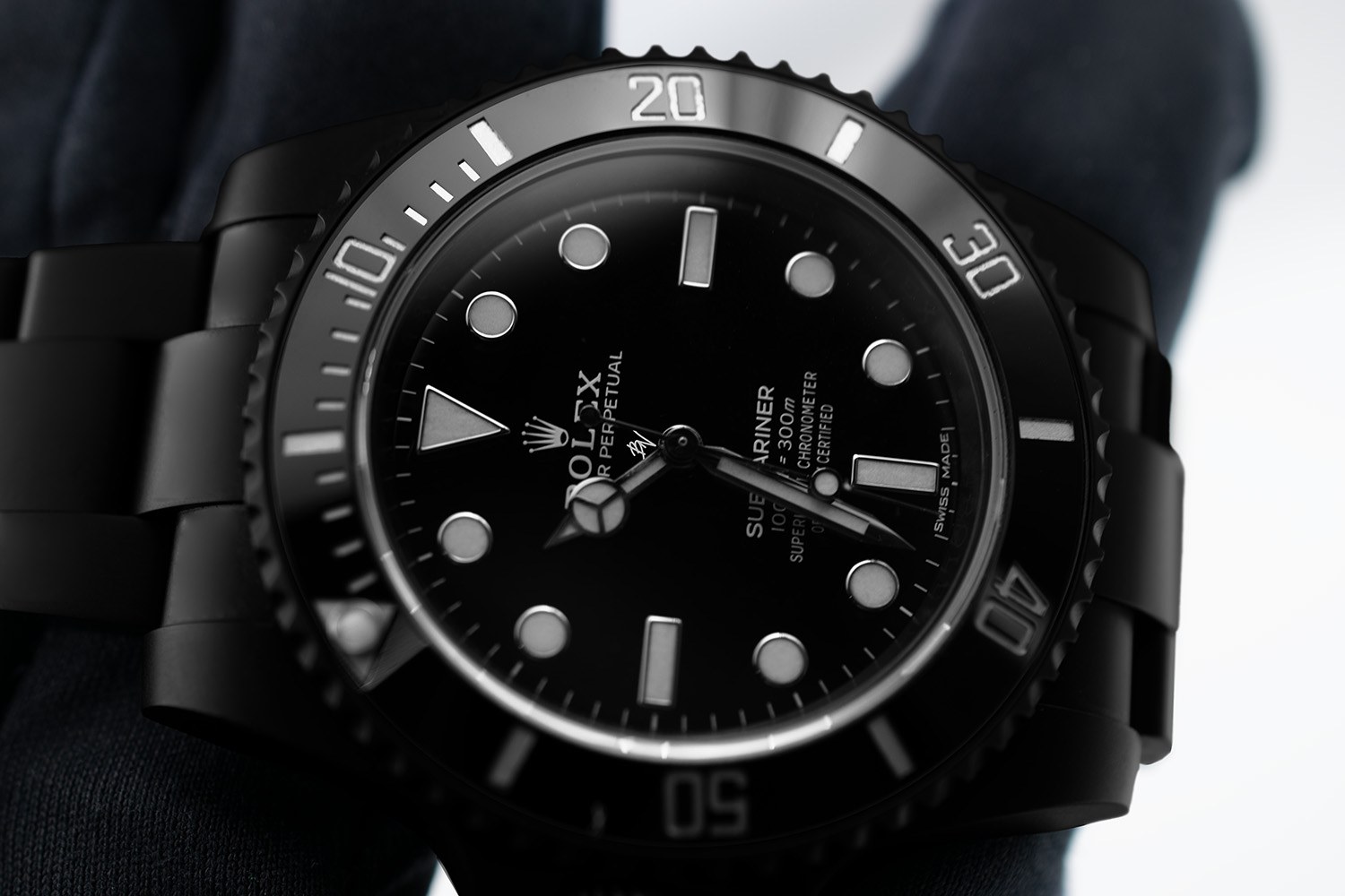 Rolex Submariner Ghiera Bianca Senza Data — al polso