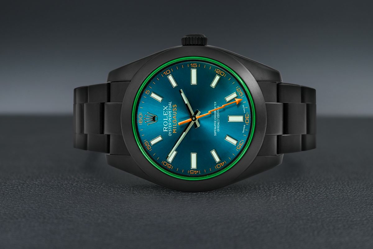 Rolex Milgauss GV Z-Blue — dettaglio
