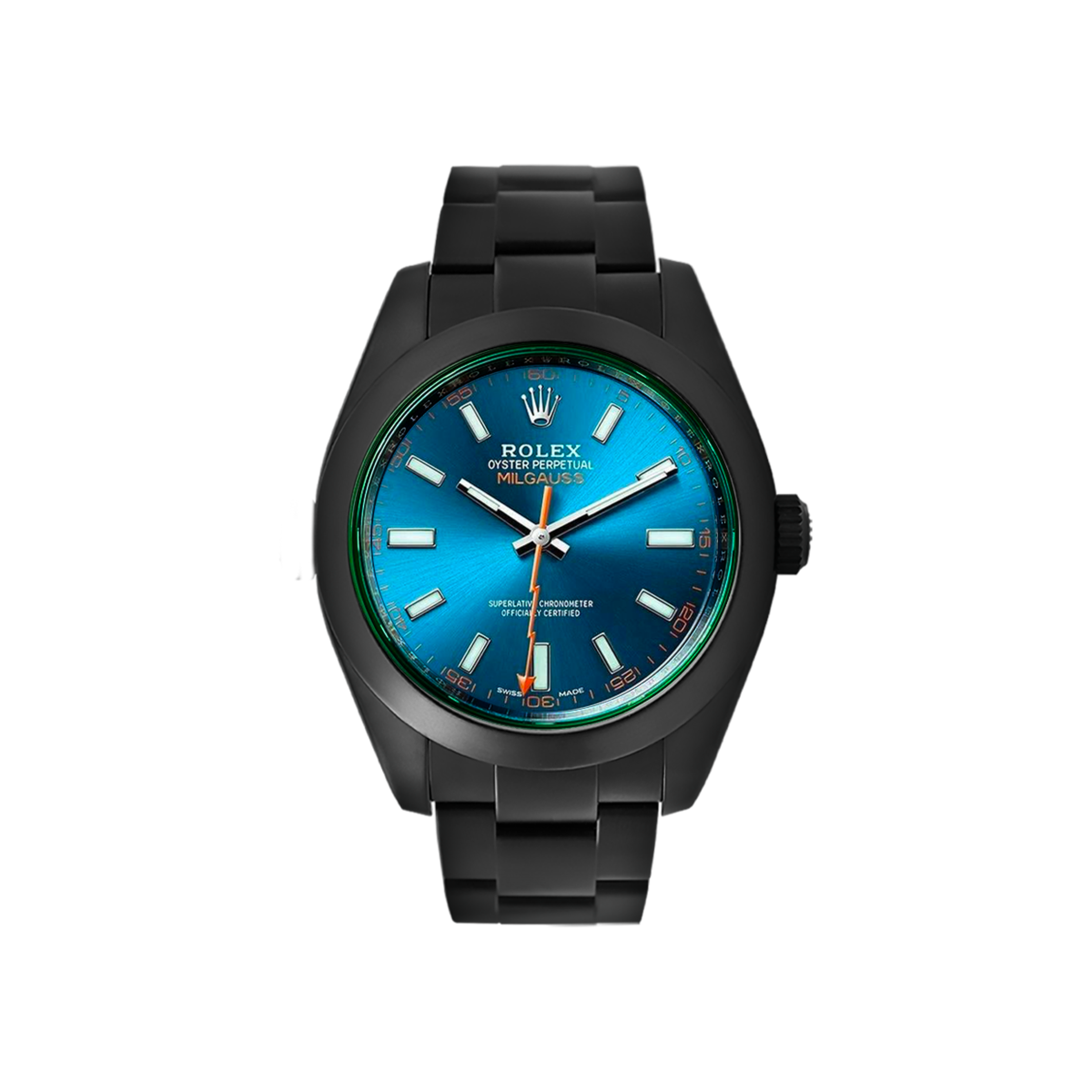 Rolex Milgauss GV Z-Blue — blackened