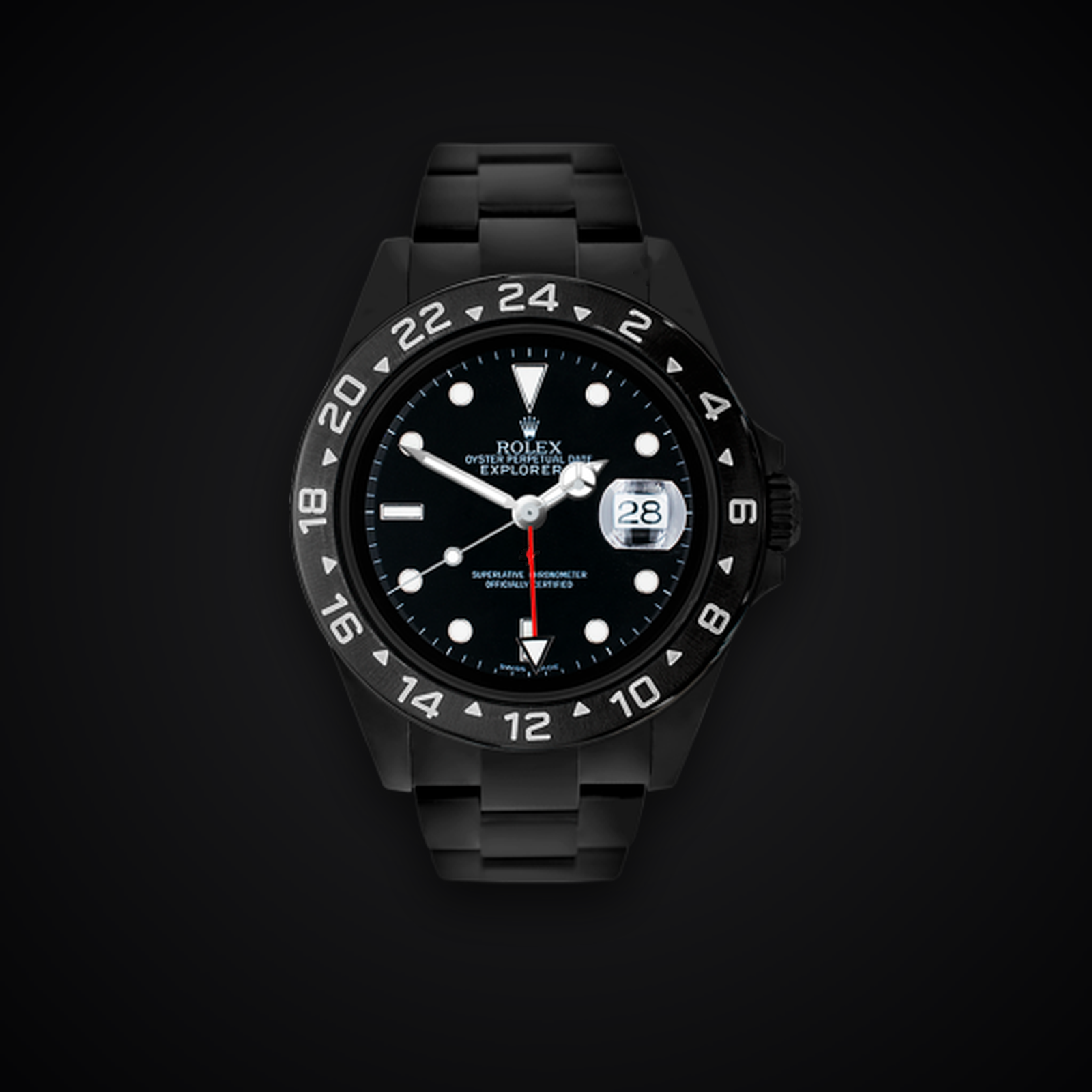 Rolex Explorer II Vintage Nero — blackened