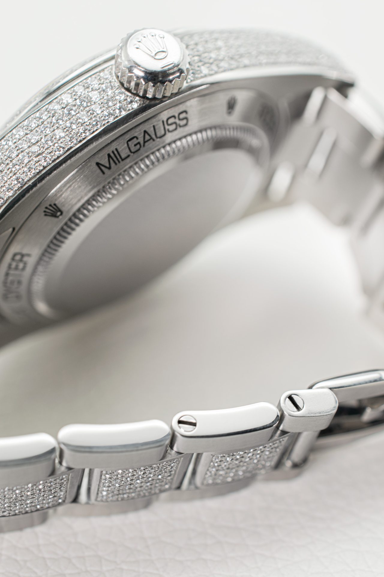 Rolex Milgauss Diamonds GV Z-Blue — dettaglio