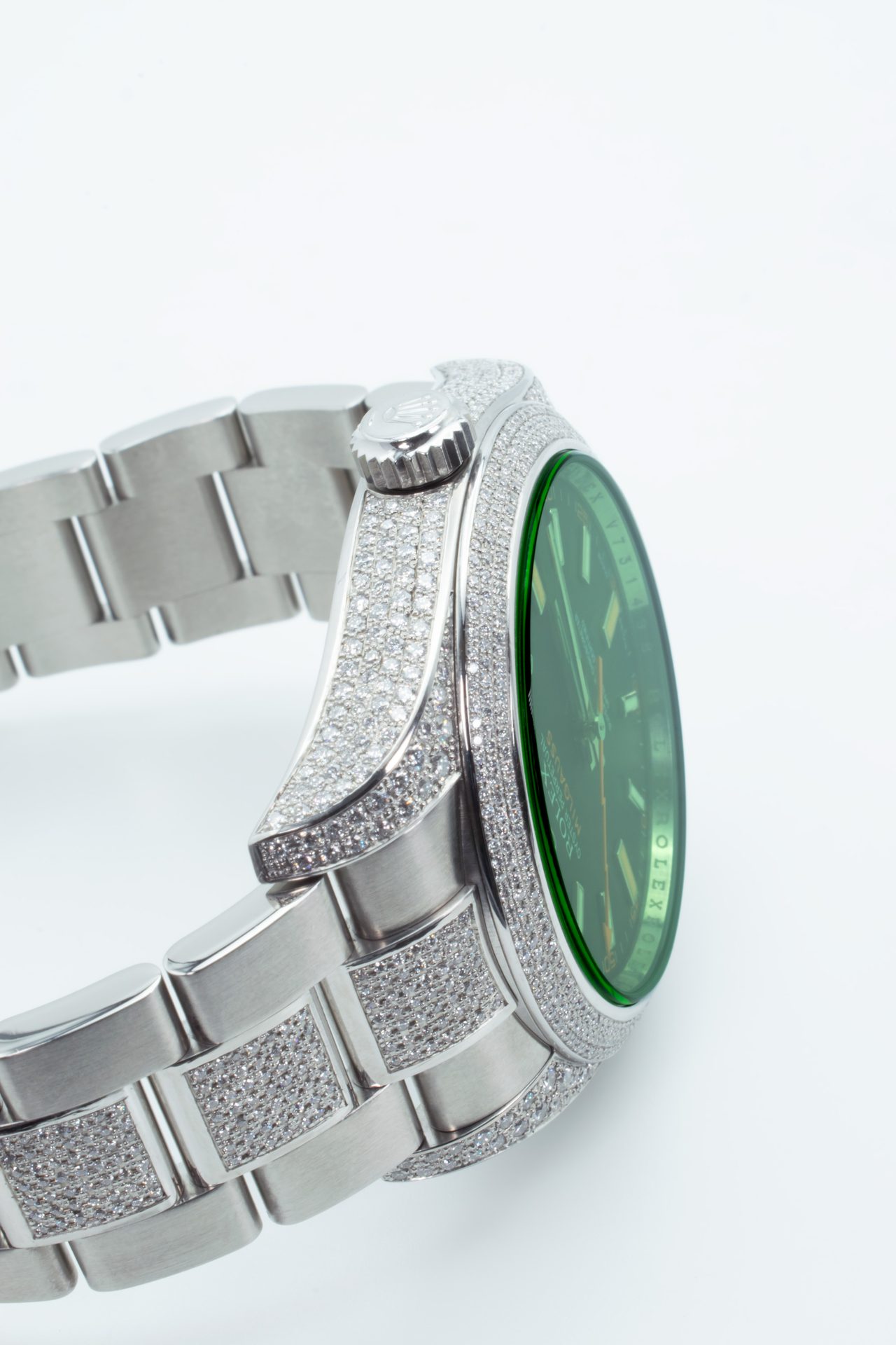Rolex Milgauss Diamonds GV Nero — dettaglio