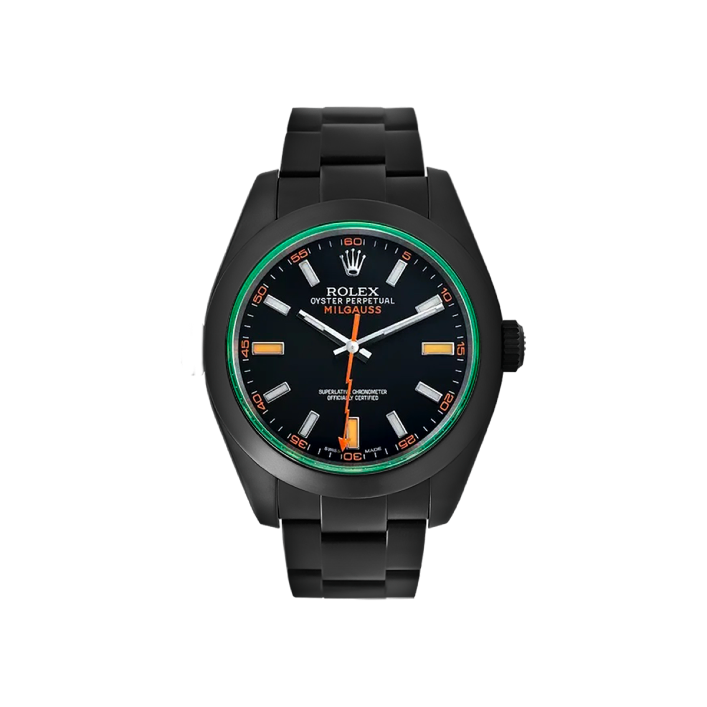 Rolex Milgauss GV Nero — blackened