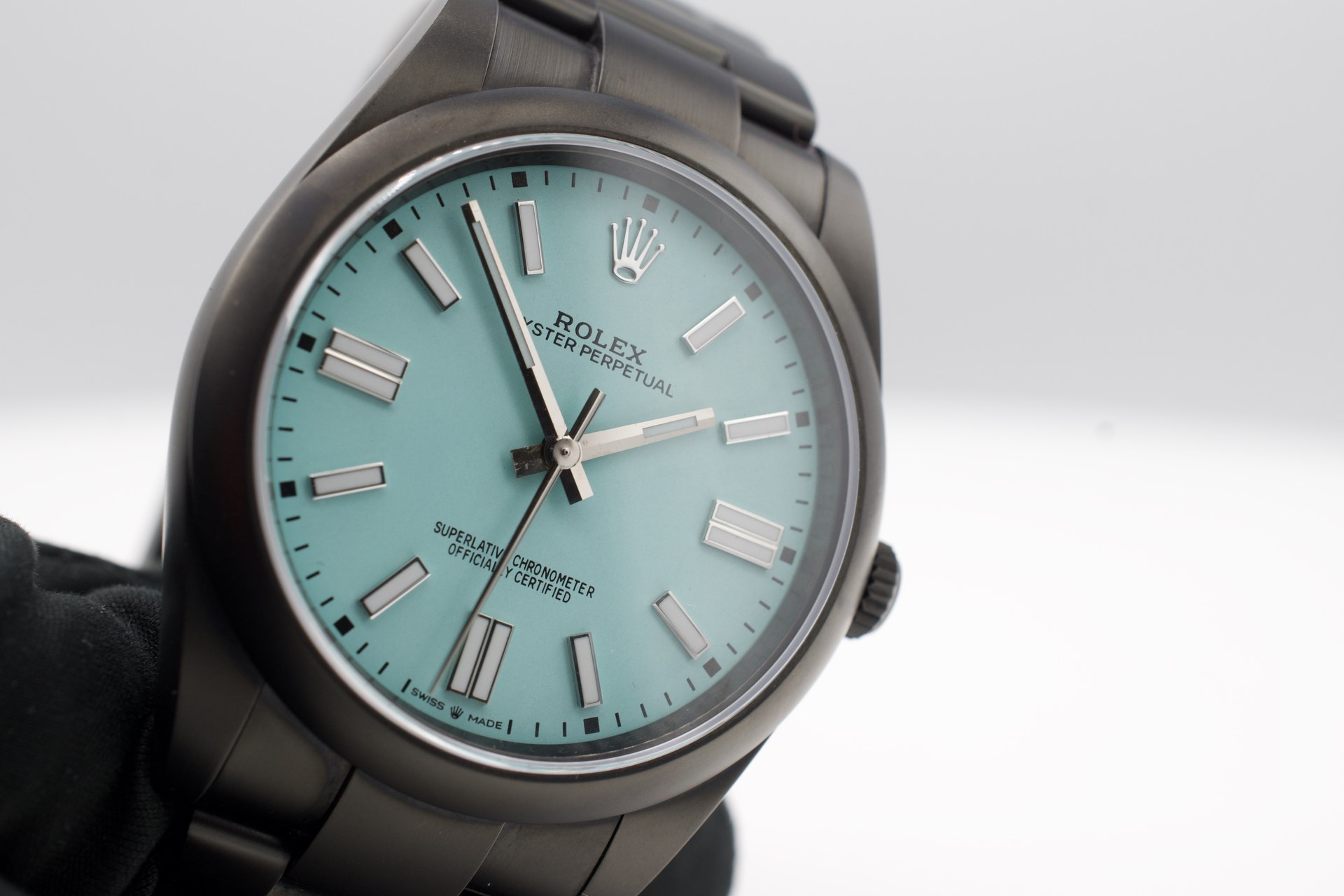 Rolex Oyster Perpetual 41 Turchese — dettaglio