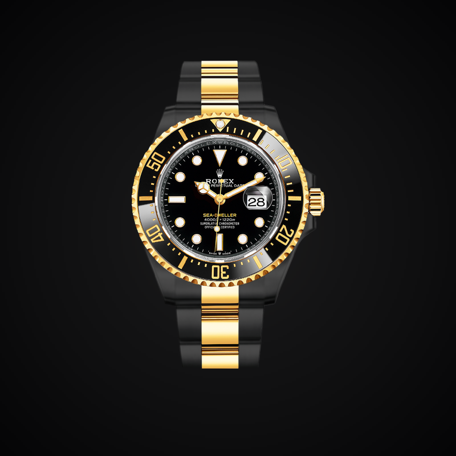 Rolex Sea-Dweller Acciaio Oro — blackened