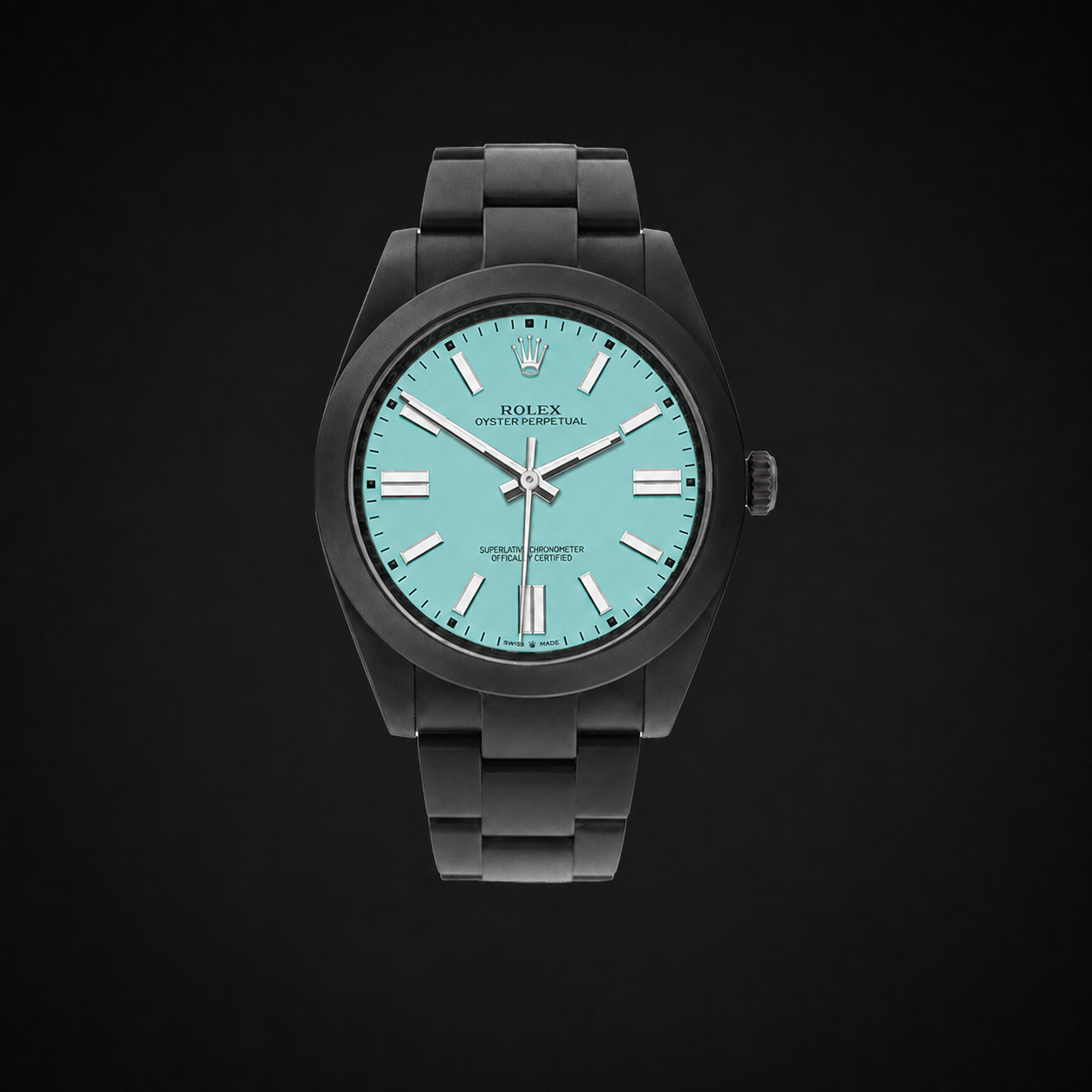 Rolex Oyster Perpetual 41 Turchese — blackened