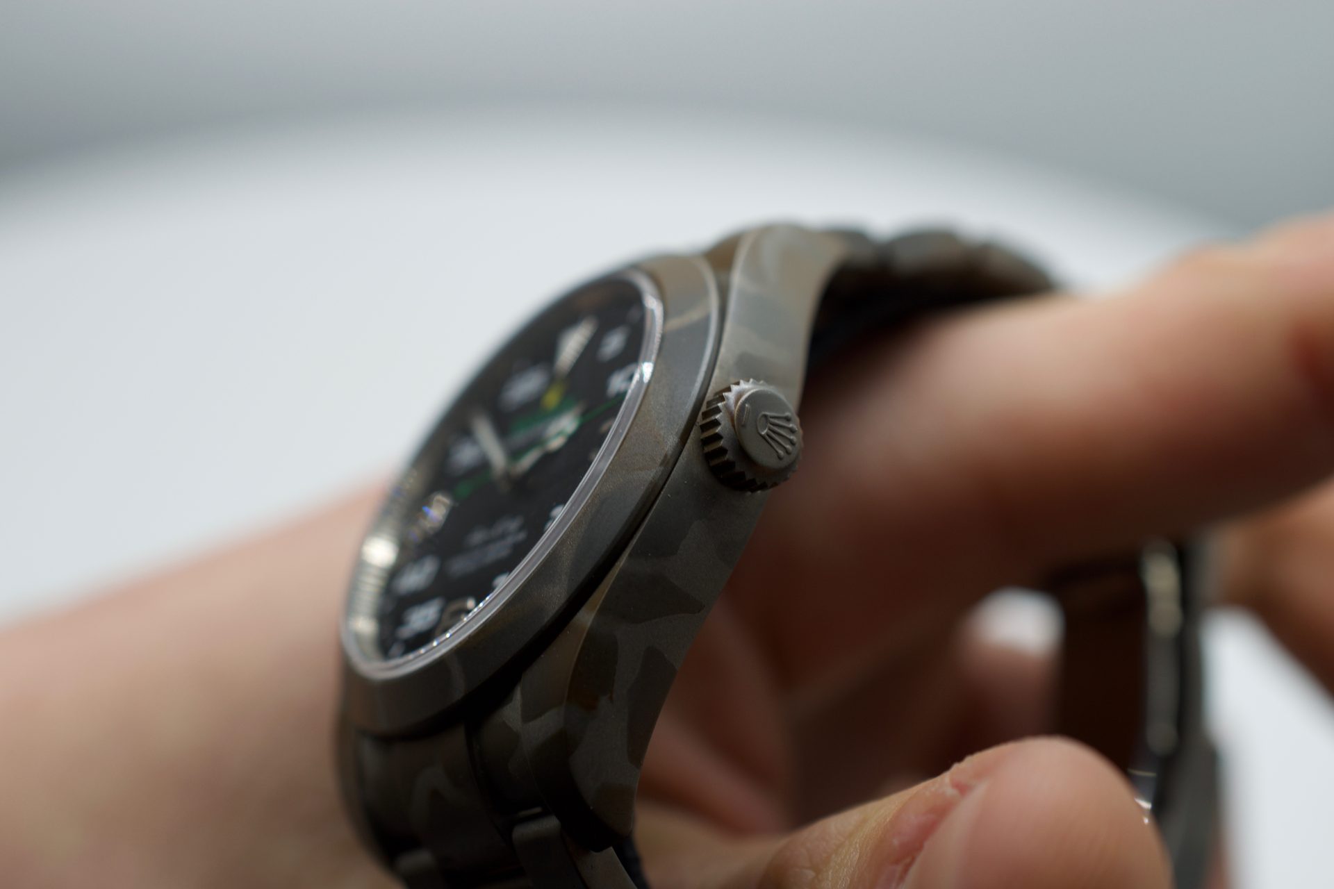 Rolex Air-King Camouflage — al polso