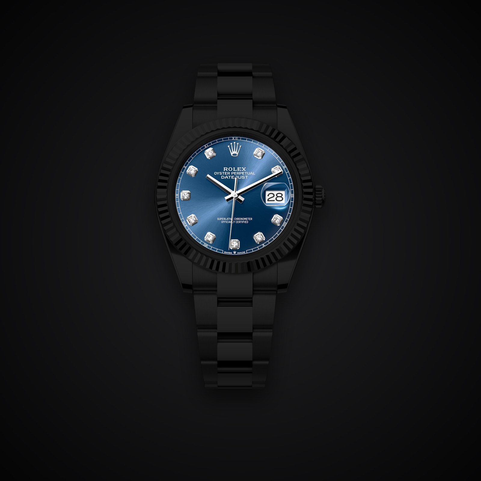 Rolex Datejust 41 Blu — blackened
