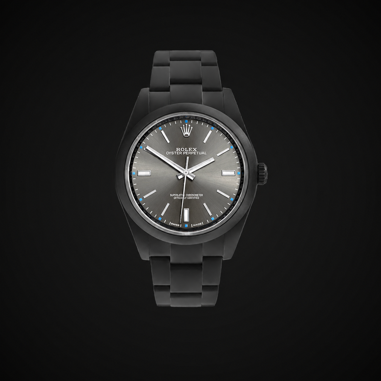 Rolex Oyster Perpetual 39 Grigio — blackened