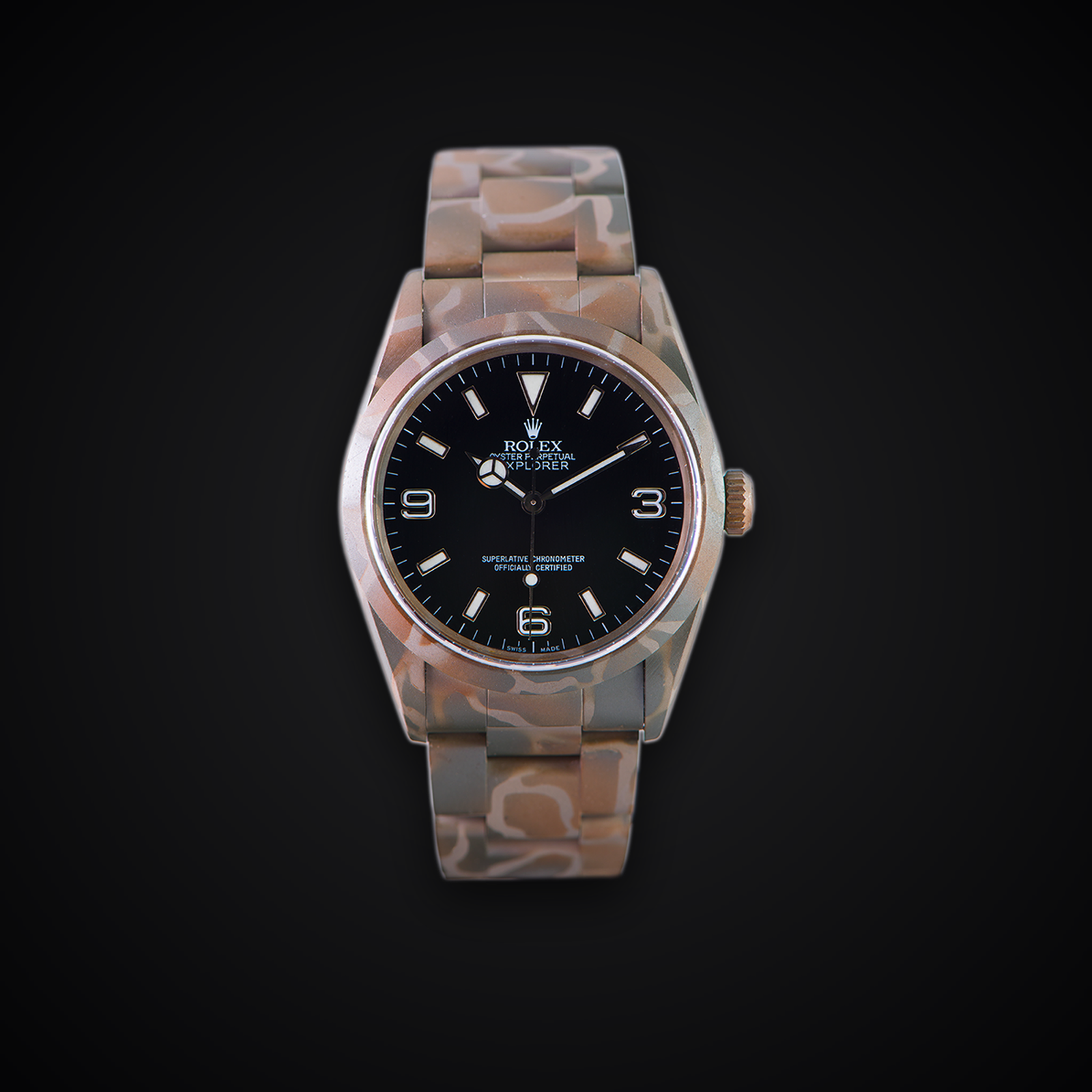 Rolex Explorer Camouflage — blackened