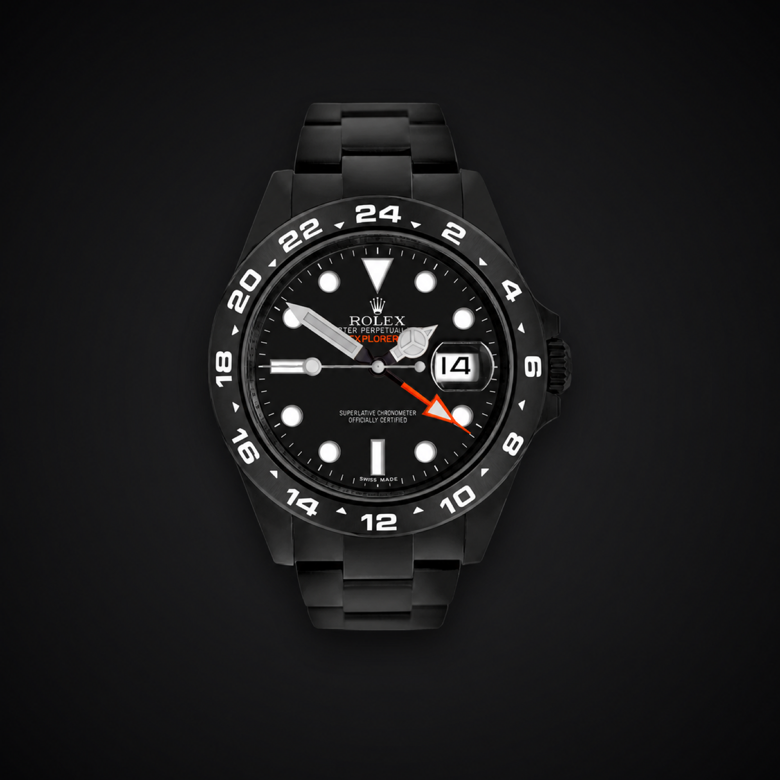 Rolex Explorer II Bianco e Nero — blackened