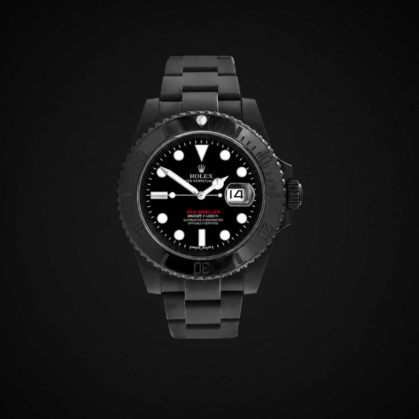 Rolex Sea-Dweller Ghiera Nera — blackened