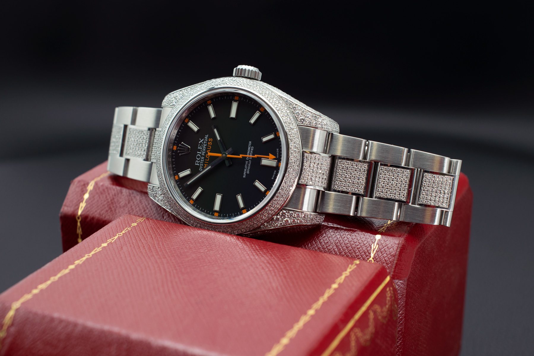 Rolex Milgauss Diamonds Nero