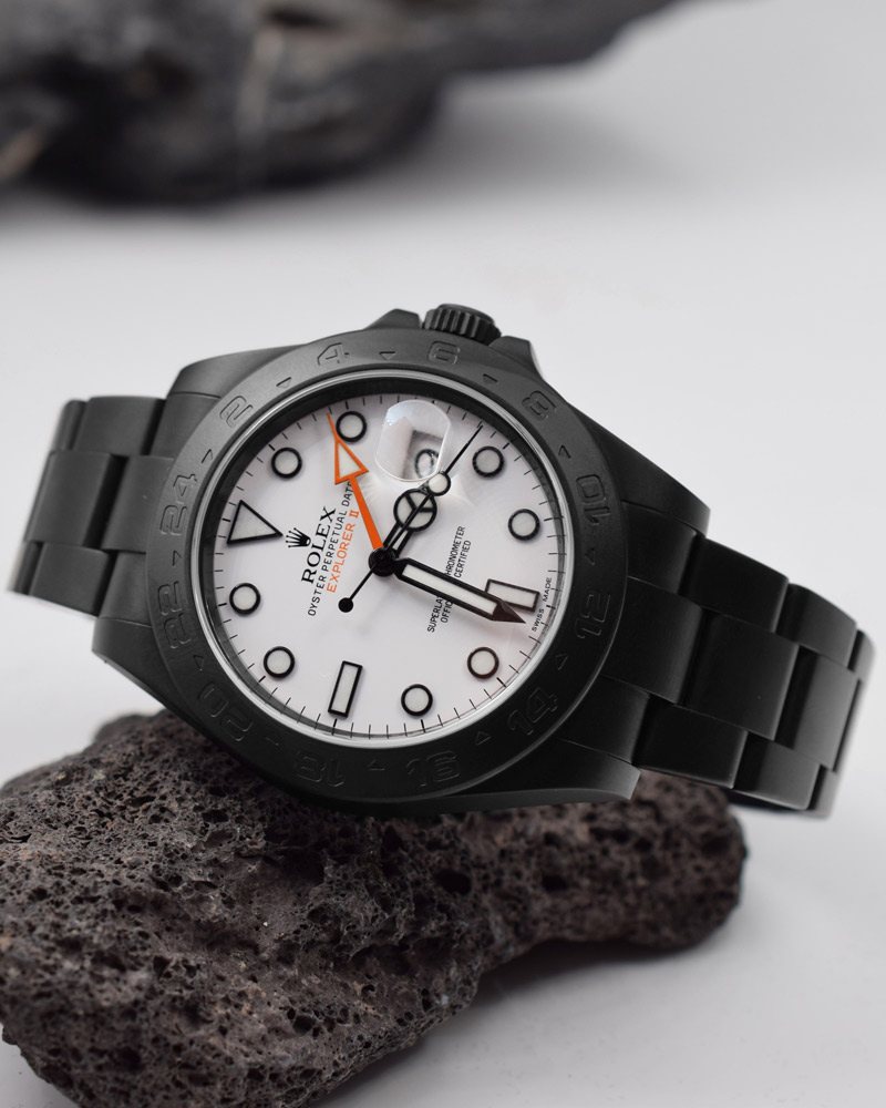 Rolex Explorer II Ghiera Nera — dettaglio