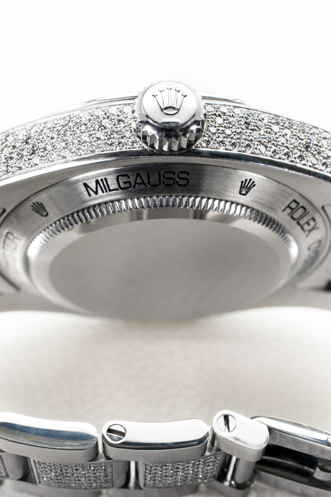 Rolex Milgauss Diamonds GV Nero — dettaglio