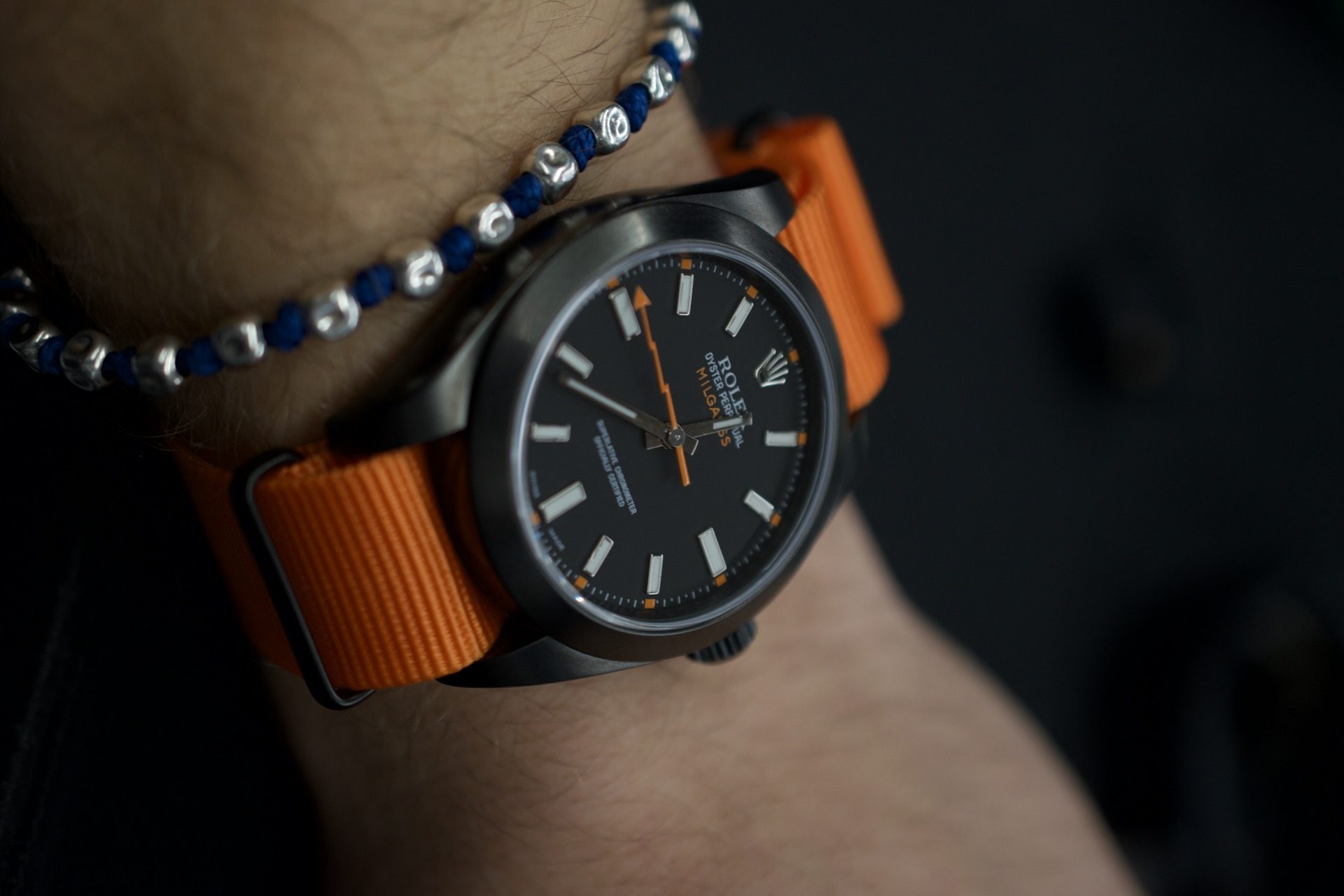 Rolex Milgauss Quadrante Nero — al polso